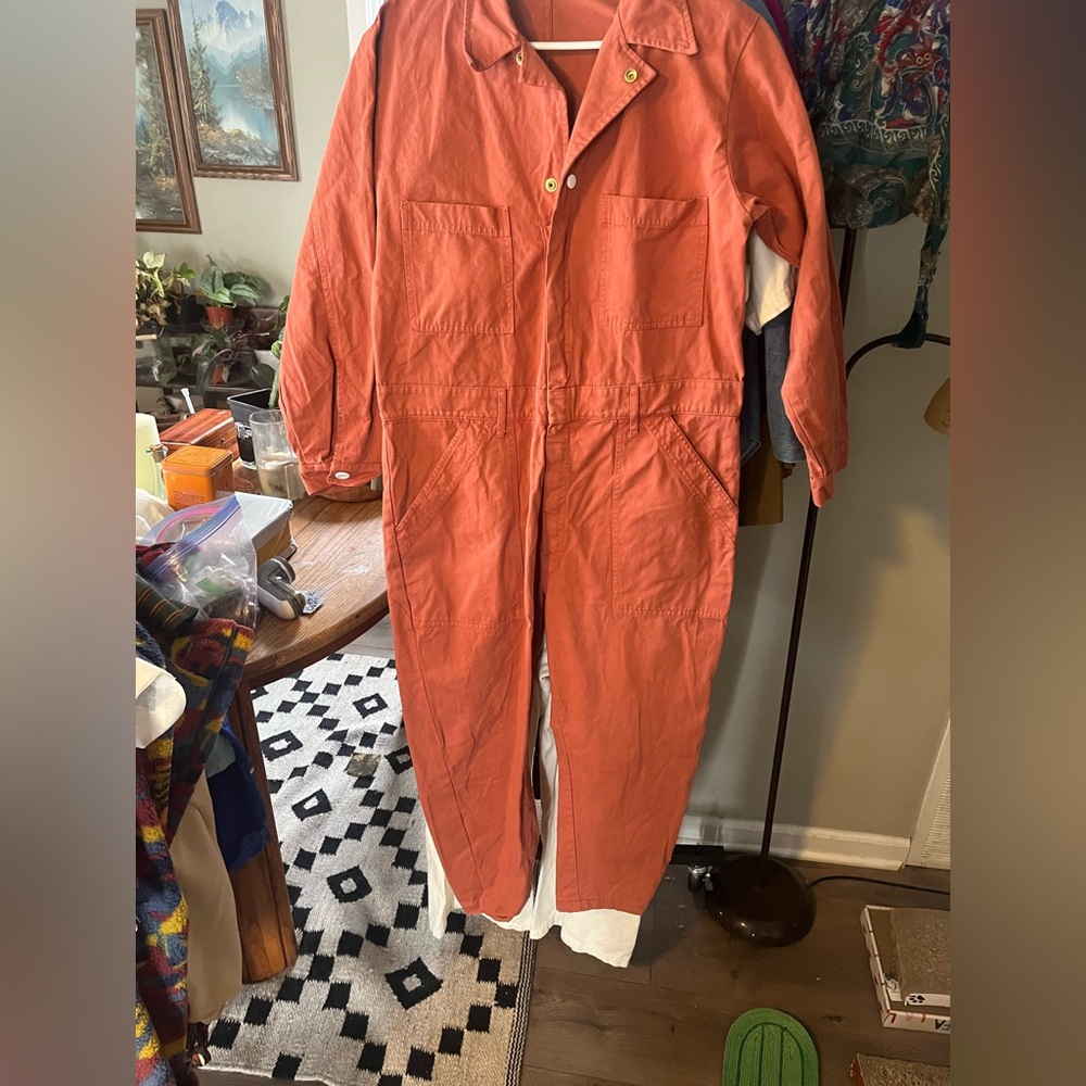 Big bud press long sleeve jumpsuit terra cotta